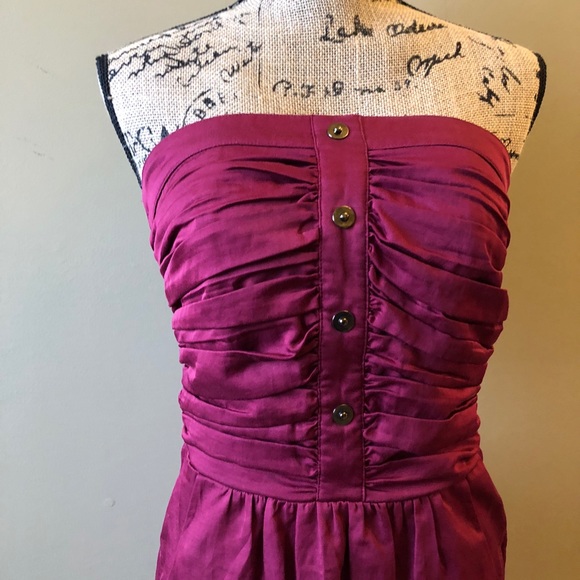 Anthropologie strapless smocked dress (damaged) - Picture 2 of 6